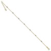 Black Bow Jewelry 14k Two-Tone Gold Diamond-Cut Beaded Adjustable Anklet, 9-10 Inch - 2 of 4
