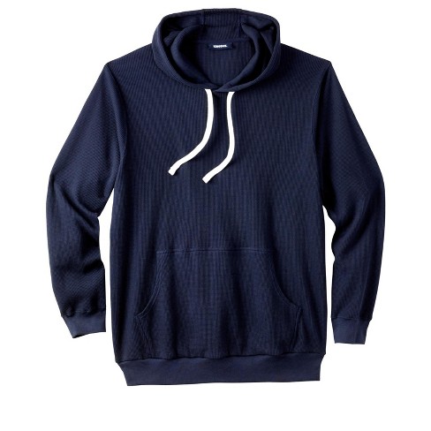 Kingsize Men's Big & Tall Waffle-knit Thermal Hoodie - 2xl, Blue