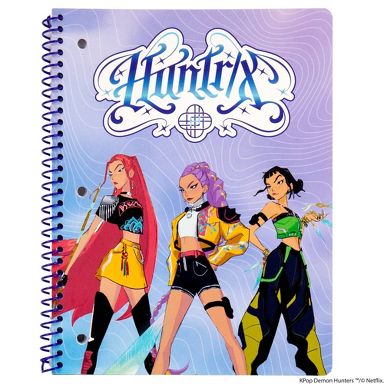 KPOP Demon Hunters 8.25"x10.5" Wide Ruled Spiral Notebook 80 Pages