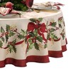 Elrene Villeroy & Boch Winter Bows & Garland Tablecloth - Multicolor - 60x84 Oval - Villeroy & Boch - 2 of 3