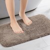 Unique Bargains Luxury Furry Soft Solid Plush Bath Mat 1 Pc - 2 of 4