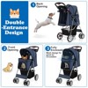 Costway Folding Pet Stroller 4-Wheel Pet Travel Carrier w/Storage Basket - 3 of 4