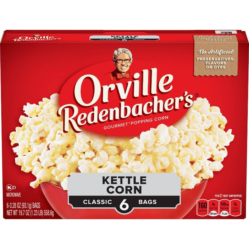 Orville Redenbachers Kettle Corn Microwave Popcorn - 6ct, 1 of 4