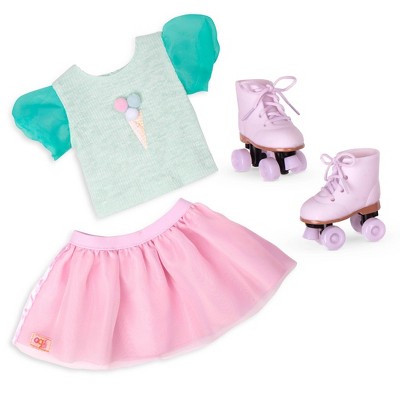 Our Generation Ice Cream Outfit with Roller Skates for 18&#34; Dolls - Scoopalicious