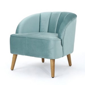 Amaia Modern New Velvet Club Chair Seafoam Blue - Christopher Knight Home