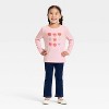 Toddler Girls' Valentine's Day Long Sleeve Graphic T-Shirt - Cat & Jack™ Light Pink - 4 of 4