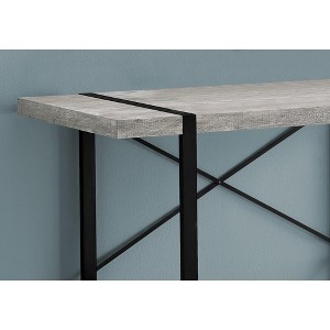 Vynxaria 48" Grey Laminate Black Metal Computer Desk Modern Home Office Workstation for Laptop - 1 of 4