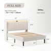 ALEXOUN Platform Bed Frame with Fabric Upholstered Headboard, Wooden Slats Support,for Bedroom,Apartment, - 3 of 4