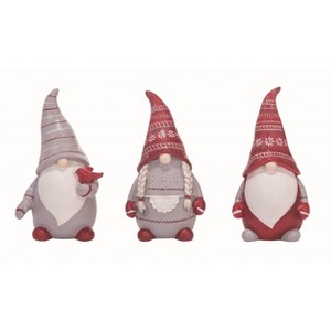 Transpac Resin Multicolored Christmas Medium Gnome Figurines Set of 3 - 1 of 2