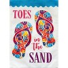 Toes In The Sand Summer Burlap House Flag Flip Flops 28" x 40" Briarwood Lane - 3 of 4