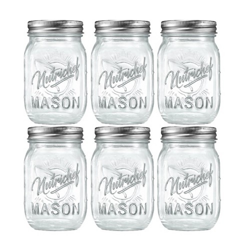 Talented Kitchen 14 Pcs Large 6 oz Glass Spice Jars with Labels