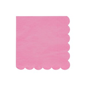 Meri Meri Large Bubblegum Pink Paper Napkins (Pack of 20) - 1 of 2