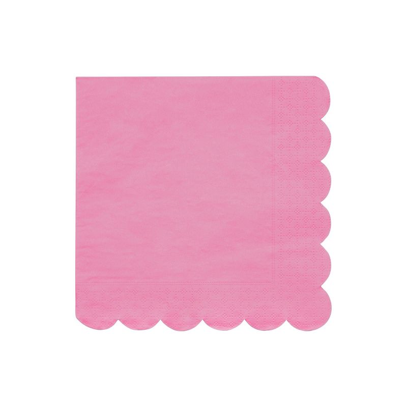 Meri Meri Large Bubblegum Pink Paper Napkins (Pack of 20), 1 of 3