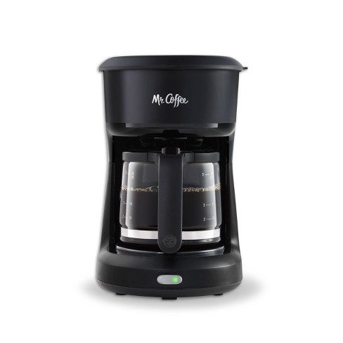 Mr. Coffee 5-Cup Programmable Coffee Maker, 25 oz. Mini Brew, Black