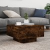 vidaXL Coffee Table Smoked Oak 21.7 in.x21.7 in.x12.2 in. Engineered Wood - 3 of 4