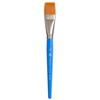 Princeton Select Artiste Flat Wash Brush, Synthetic Bristles, Short Handle Mixed Media Paintbrush, Jewel Blue, Size 1 inch, Pack of 2 - 2 of 4