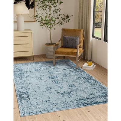 Casino Sofia Light Blue 5' 3" x 8' Rectangular Easy-Care Rug