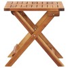 vidaXL Folding Patio Coffee Table 15.7 in.x15.7 in.x15.7 in. Solid Acacia Wood - 3 of 4