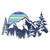 Men's Lost Gods Blue Mountain Range Scene T-Shirt - 2 of 4