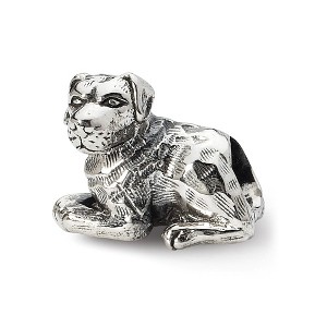 Black Bow Jewelry Sterling Silver Rottweiler Bead Charm - 1 of 4