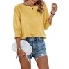 BLUEMING Womens T-Shirts Fashion Tops 3/4 Sleeve Shirts Casual Crew Neck Basic Business Tees Blouses - 3 of 4