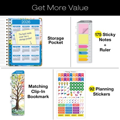 Global Printed Products Hardcover AY 2025-2026 Fashion Planner - 5.5"x8" (Tree Seasons)