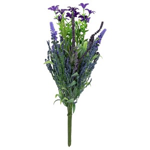 Allstate Floral 14" Lavender and Fern Artificial Silk Floral Bouquet - 1 of 4