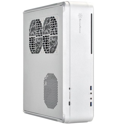 SilverStone Technology Fortress Z FTZ01 Aluminum unibody Mini-ITX Small Form Factor case, Silver, SST-FTZ01S, 14.8" x 4.21" x 13.82"