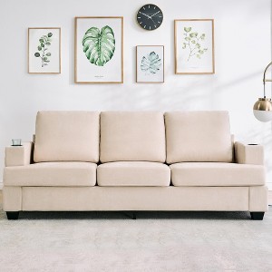 GustoWave Modern 89 in 3-Seater Sofa for Living Room, Comfy Chenille Couches with Deep Seat for Apartment Lounge - 1 of 4