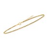 Pure Collection by Ross-Simons Italian 1.6mm 14kt Yellow Gold Rope-Chain Anklet Size 9 - 2 of 4