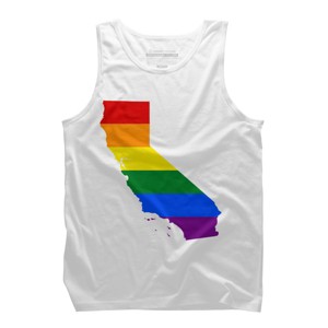 Adult Design By Humans California State Pride Flag By Galvanized Tank Top - 1 of 2