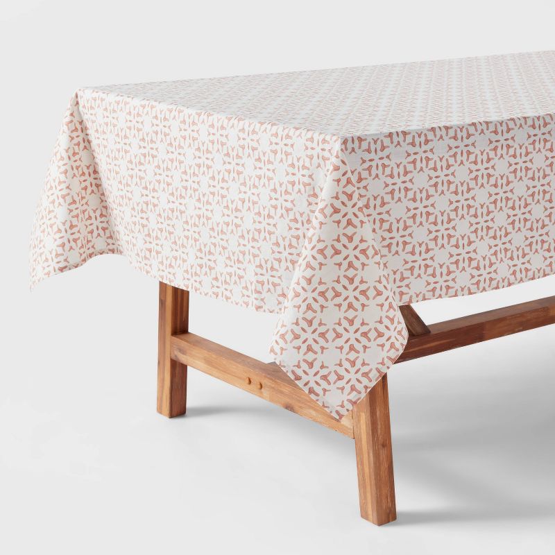 Cotton Stamp Tablecloth Pink - Threshold™, 1 of 4