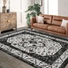 Low Pile Soft Carpet,Boho Vintage Area Rug,Non Slip Washable Rug for Living Room,Machine Washable Floor Mat for Bedroom, Office, Nursery - 2 of 4