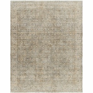 Hauteloom Margaret Damask Sage & Gray Washable Area Rug - 1 of 4