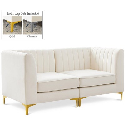 Meridian Furniture,Alina Velvet Modular Sofa