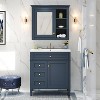 SeaCamel 30" Single Sink Bathroom Vanity - Modern Storage Cabinet with 2 Drawers & Tip-out Drawer - 2 of 4