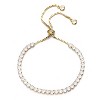 14K Gold Adjustable Tennis Bracelet with crystals from Swarovski in 14K Plated - 3 of 4