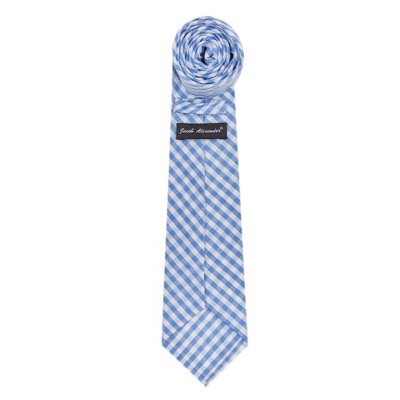 Jacob Alexander Boys'' Gingham Check Necktie ' Prep Length - image 2