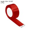 Unique Bargains Single Side Solid DIY Wrapping Decoration Roll Satin Ribbons 2 Pcs - 2 of 4