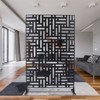 DSVIMOY Outdoor & Indoor Privacy Screen, Freestanding Decorative Privacy Screen for Deck Balcony Patio, Black, 48"*76"*16" - 2 of 4