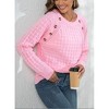 Women’s Casual Leopard Print Knitted Pullover Sweaters Long Sleeve Crew Neck Jumper Tops - 2 of 4
