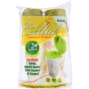 Coollid Eco-Friendly Cups and Lids - Case of 7 - Pack of 20 - 16 oz - 1 of 1