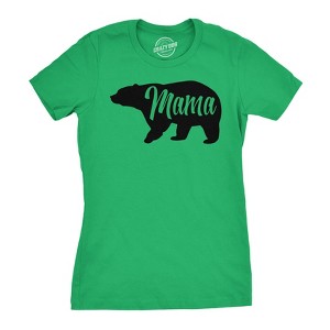Womens Mama Bear T shirt Cute Funny Best Mom of Boys Girls Cool Mother Tee - Crazy Dog Women's T Shirt - 1 of 4