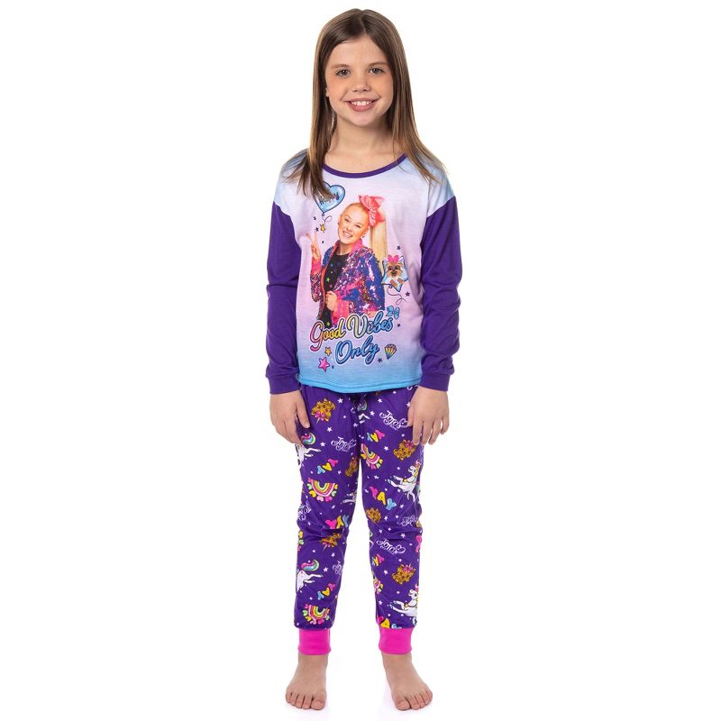 JoJo Siwa Girls' Only Shirt And Pants 2 Piece Pajama Set, 2 of 8