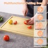 Cutting Board, Bamboo Stove Top Cover, Over the Sink Chopping Board with Juice Groove and Handle - 3 of 4