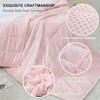 Weighted Blanket 48x72, 15lbs Twin, Pink, Cooling Breathable Minky, Glass Beads - 2 of 4