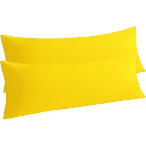 2 Pack Brushed Microfiber Body Pillowcases, Super Soft Body Pillow Cover with Envelope Closure - NTBAY - 1 of 4