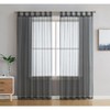 HLC.ME Tab Top Window Curtain Sheer Voile Panels for Living room & Bedroom, Set of 2 - 2 of 4