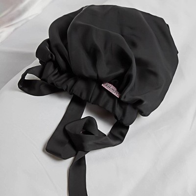 Kitsch Satin Sleep Hair Bonnet - Black - image 2