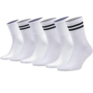 Athletic Sport Crew Running Socks – 6 Pairs, Soft Cotton, Breathable & Moisture-Wicking, Shoe Size 5-10 - 1 of 1